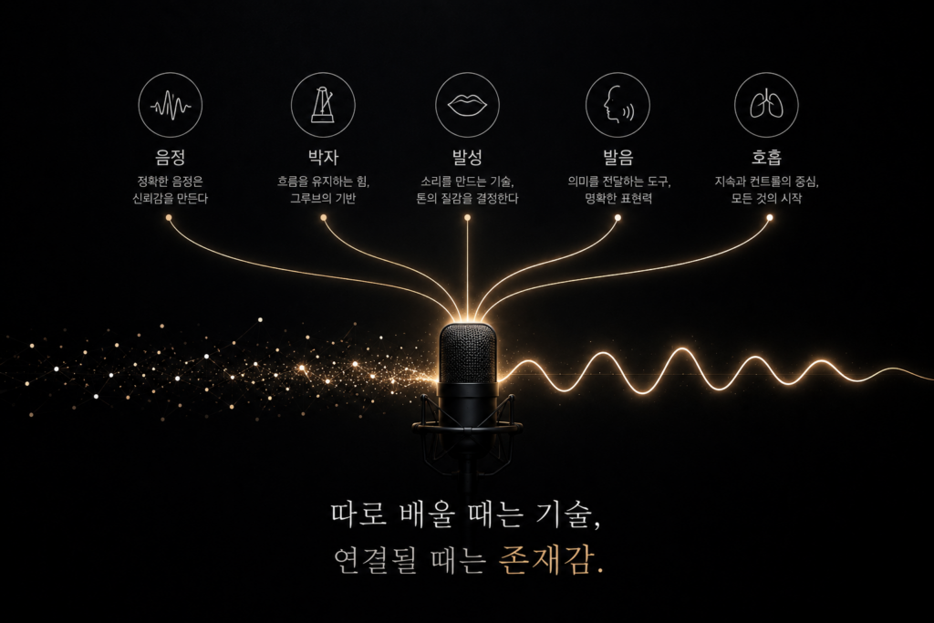 보컬브랜딩 요소들의 연결